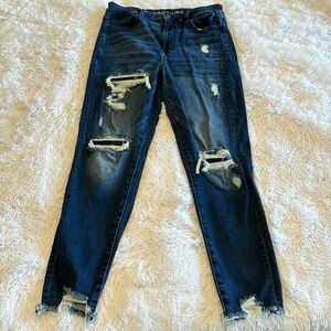 American Eagle Highest Rise Ripped Jeggings - Size 14